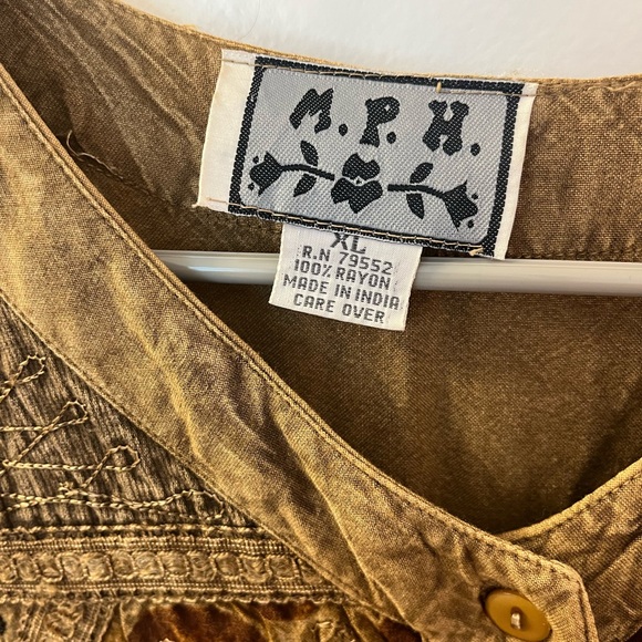 M.P.H. Vintage XL Boho Dress! Rare! PTP 19/No Stretch! (RSB) - Picture 2 of 5